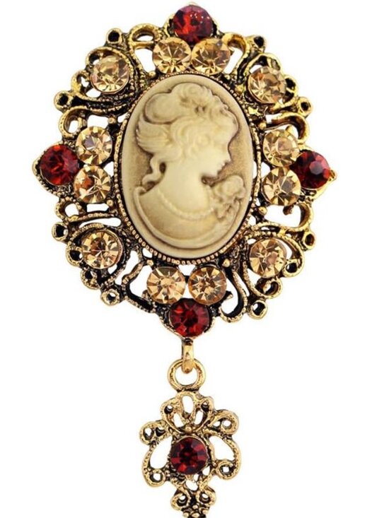 Jewelry - Vintage Austrian Crystal Brooch Pin for Women Men Dainty Antique Teardrop